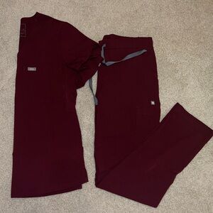 Figs Women’s “Burgundy” Scrub Set